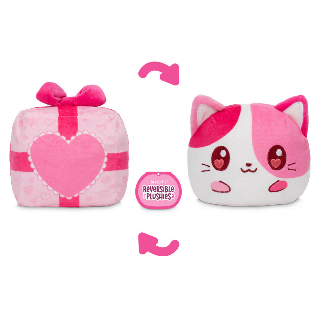 Valentine Present Cat 4" Reversible Plushie - Adult & Kids T-Shirts, Sweatshirts & Hoodies apparel design preview 1