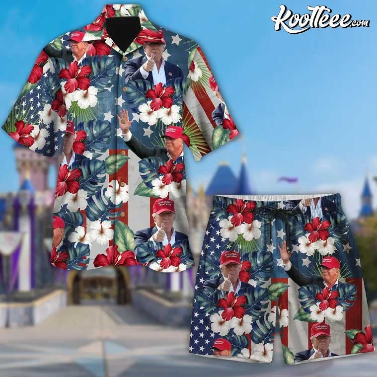 President Trump Election 4th of July Hawaiian And - Adult & Kids T-Shirts, Sweatshirts & Hoodies apparel design preview 1