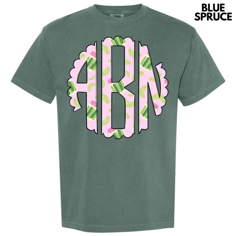 Pretty Pickles Monogram Comfort Colors 'NLB' - Adult & Kids T-Shirts, Sweatshirts & Hoodies apparel design preview 1