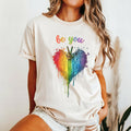 Pride Heart SweaterBe You Rainbow LGBT Funny - Adult & Kids T-Shirts, Sweatshirts & Hoodies apparel design preview 1