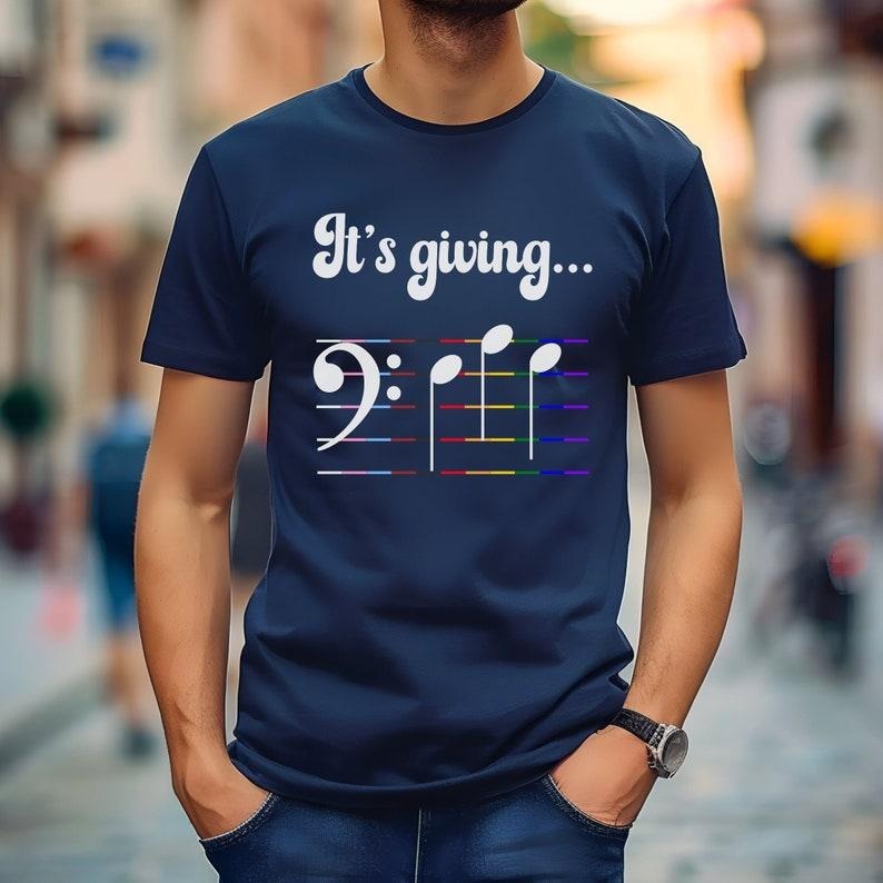 Pride Giving LGBTQ Gay Subtle Music Note Rainbow - Adult & Kids T-Shirts, Sweatshirts & Hoodies apparel design preview 1