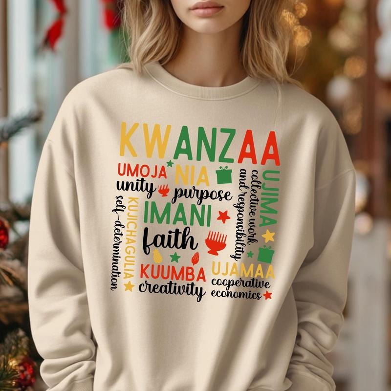 Principles Kwanzaa Blessing Candle Symbols African - Adult & Kids T-Shirts, Sweatshirts & Hoodies apparel design preview 1