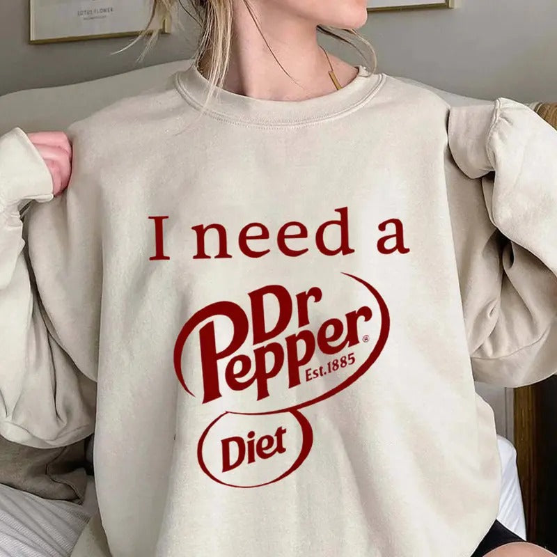 Print I NEED Diet Dr Pepper Funny Soda Lover - Adult & Kids T-Shirts, Sweatshirts & Hoodies apparel design preview 1