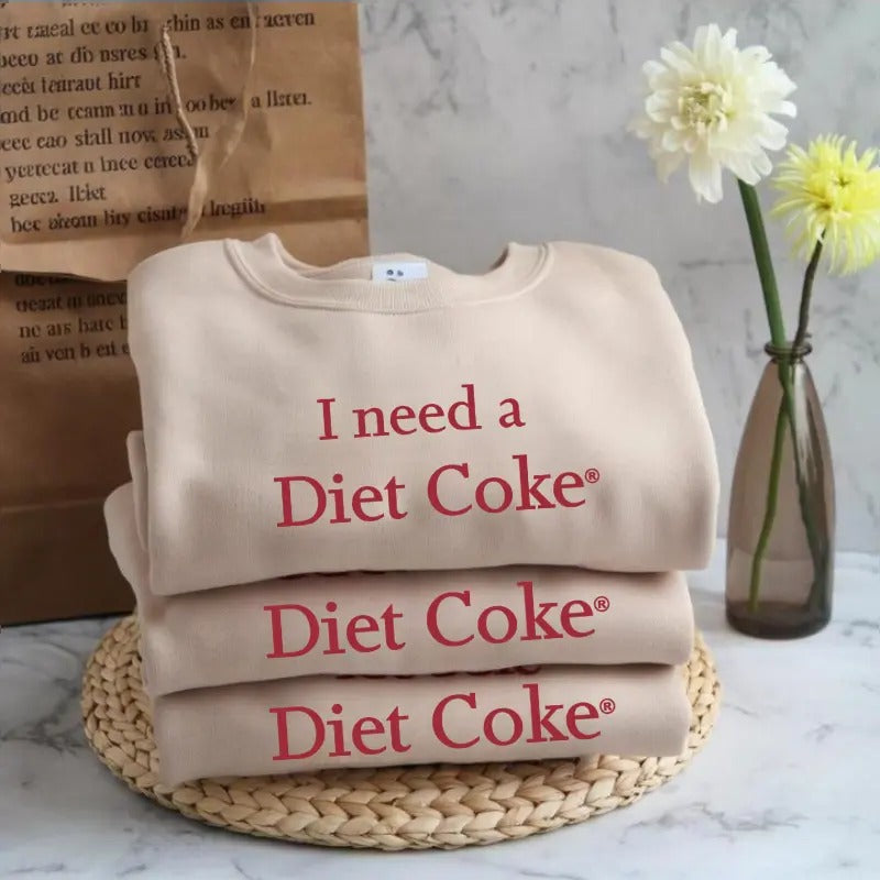 Print I Need Diet Coke Funny Lover Minimalistic All - Adult & Kids T-Shirts, Sweatshirts & Hoodies apparel design preview 1