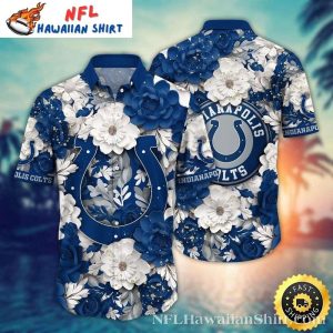 Pristine Petals Indianapolis Colts Hawaiian Classic - Adult & Kids T-Shirts, Sweatshirts & Hoodies apparel design preview 1