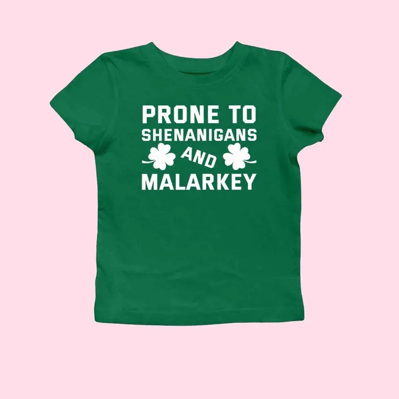 Prone Shenanigans Malarkey St Patrick'S Day Lucky - Adult & Kids T-Shirts, Sweatshirts & Hoodies apparel design preview 1