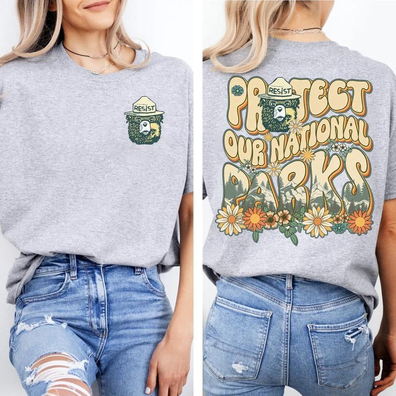 Protect Our National Parks 2 Sides Subtle Ant1 Trump - Adult & Kids T-Shirts, Sweatshirts & Hoodies apparel design preview 1