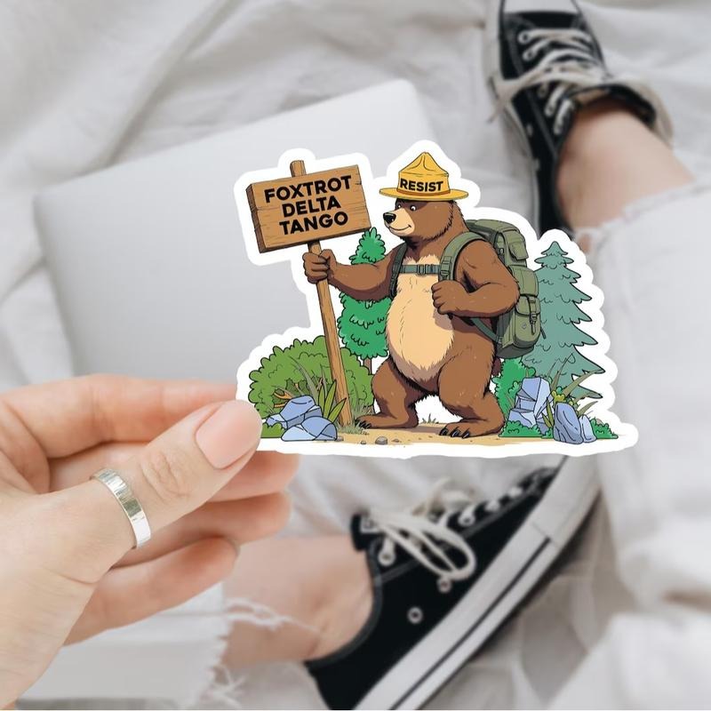 Protect Our Parks Sticker National Park Hiking - Adult & Kids T-Shirts, Sweatshirts & Hoodies apparel design preview 1