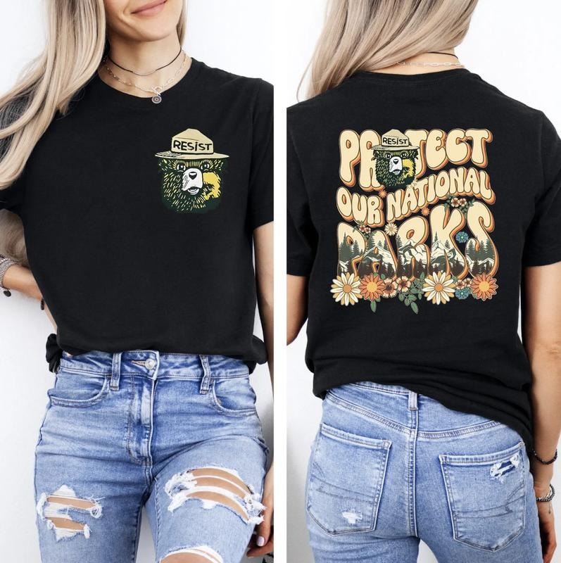 Protect Our National Parks 2 Sides Environmental - Adult & Kids T-Shirts, Sweatshirts & Hoodies apparel design preview 1