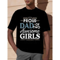 Proud Dad Two Awesome Soft Comfy Short Sleeve Perfect - Adult & Kids T-Shirts, Sweatshirts & Hoodies apparel design preview 1