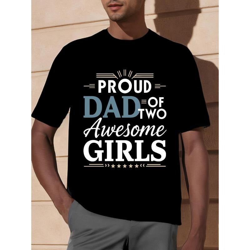 Proud Dad Two Awesome Soft Comfy Short Sleeve Perfect - Adult & Kids T-Shirts, Sweatshirts & Hoodies apparel design preview 1