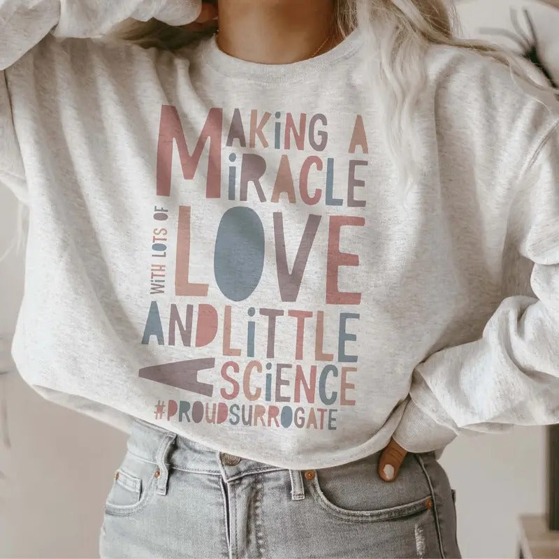 Proud Surrogate Making Miracle Pregnancy Announcement - Adult & Kids T-Shirts, Sweatshirts & Hoodies apparel design preview 1