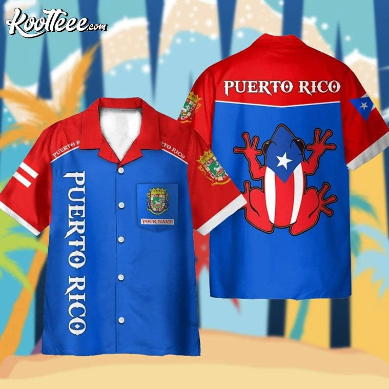Puerto Rico Custom Name Hawaiian - Adult & Kids T-Shirts, Sweatshirts & Hoodies apparel design preview 1