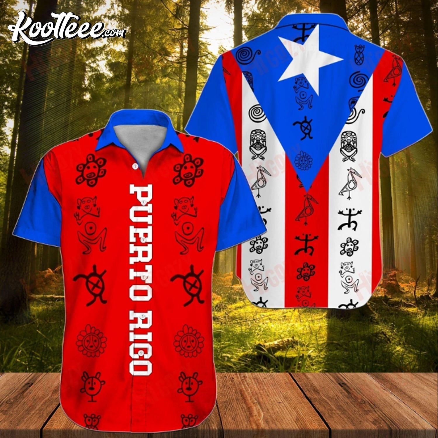 Puerto Rico Vintage Hawaiian - Adult & Kids T-Shirts, Sweatshirts & Hoodies apparel design preview 1
