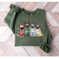 Pug Cute Reindeer Santa Cozy Festive Dog - Adult & Kids T-Shirts, Sweatshirts & Hoodies apparel design preview 1