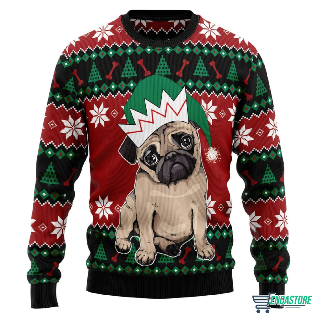 Pug Cute 3D Ugly Christmas Sweater - Holiday Gift product image