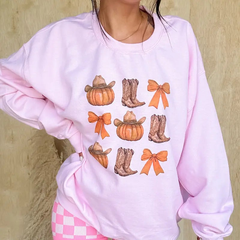 Pumpkin Boots Top - Adult & Kids T-Shirts, Sweatshirts & Hoodies apparel design preview 1