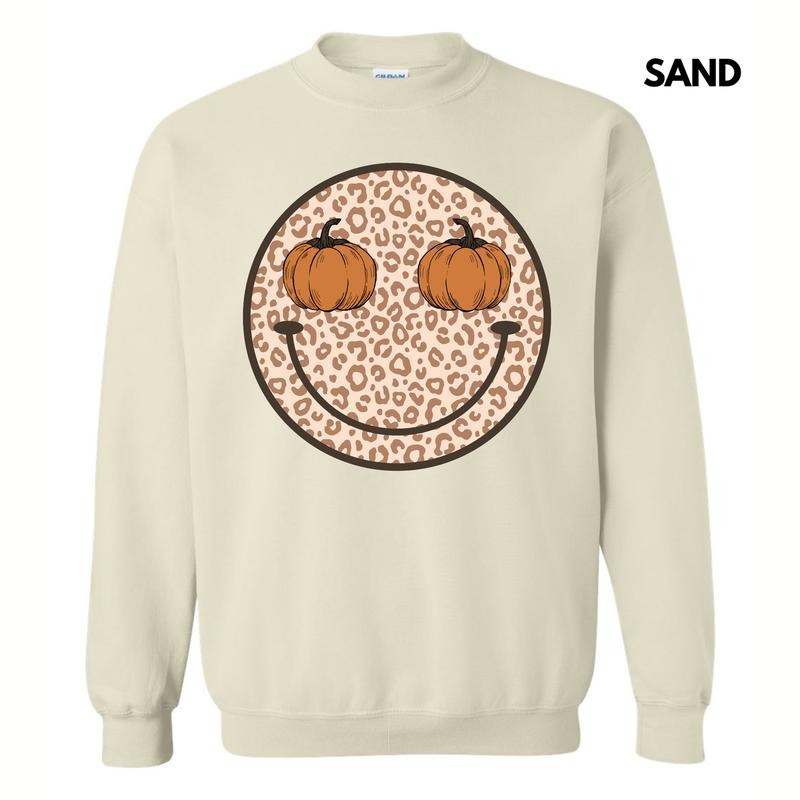 Pumpkin Leopard Happy Face 'NLB' - Adult & Kids T-Shirts, Sweatshirts & Hoodies apparel design preview 1
