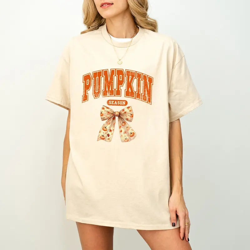 Pumpkin Season Cute Fall Thanksgiving Autumn Spooky - Adult & Kids T-Shirts, Sweatshirts & Hoodies apparel design preview 1