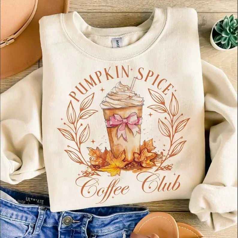 Pumpkin Spice Club - Adult & Kids T-Shirts, Sweatshirts & Hoodies apparel design preview 1