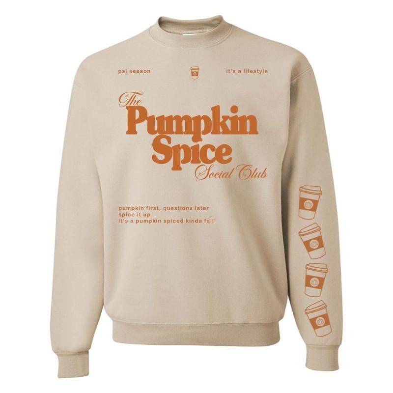 'Pumpkin Spice Social Club' - Adult & Kids T-Shirts, Sweatshirts & Hoodies apparel design preview 1