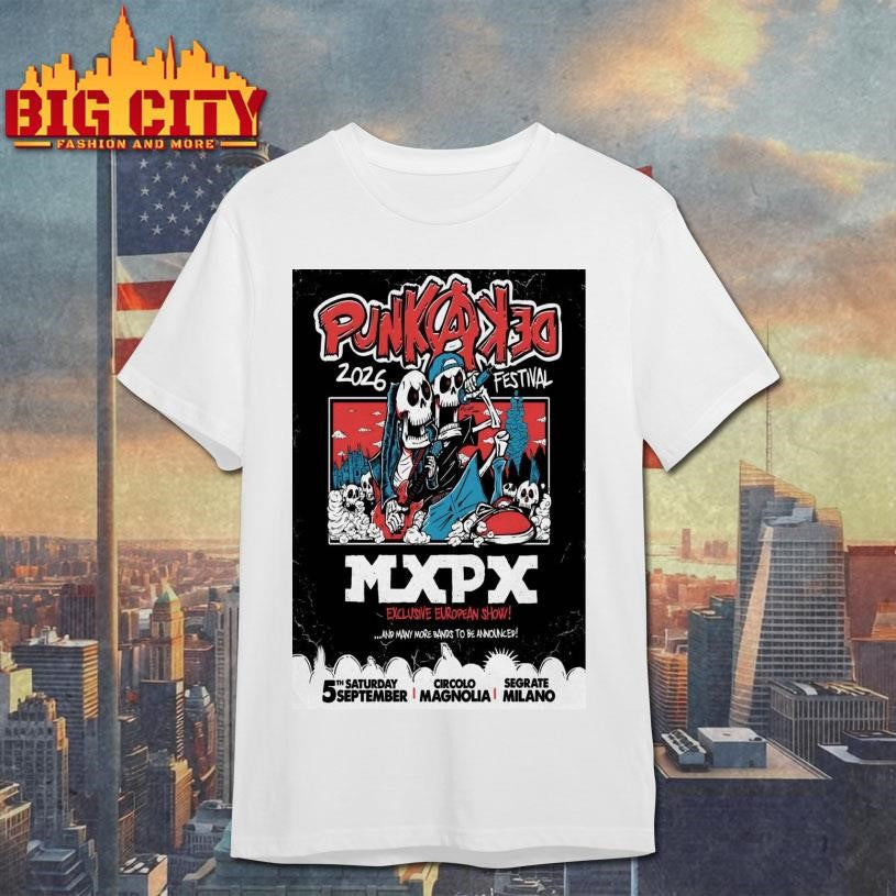 Punkadeka Festival 2026 MXPX Sept 5 In Segrate Milano - Adult & Kids T-Shirts, Sweatshirts & Hoodies apparel design preview 1