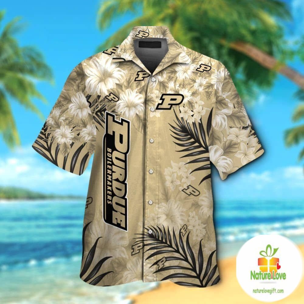 Purdue Boilermakers Hawaiian Short Sleeve Aloha - Adult & Kids T-Shirts, Sweatshirts & Hoodies apparel design preview 1