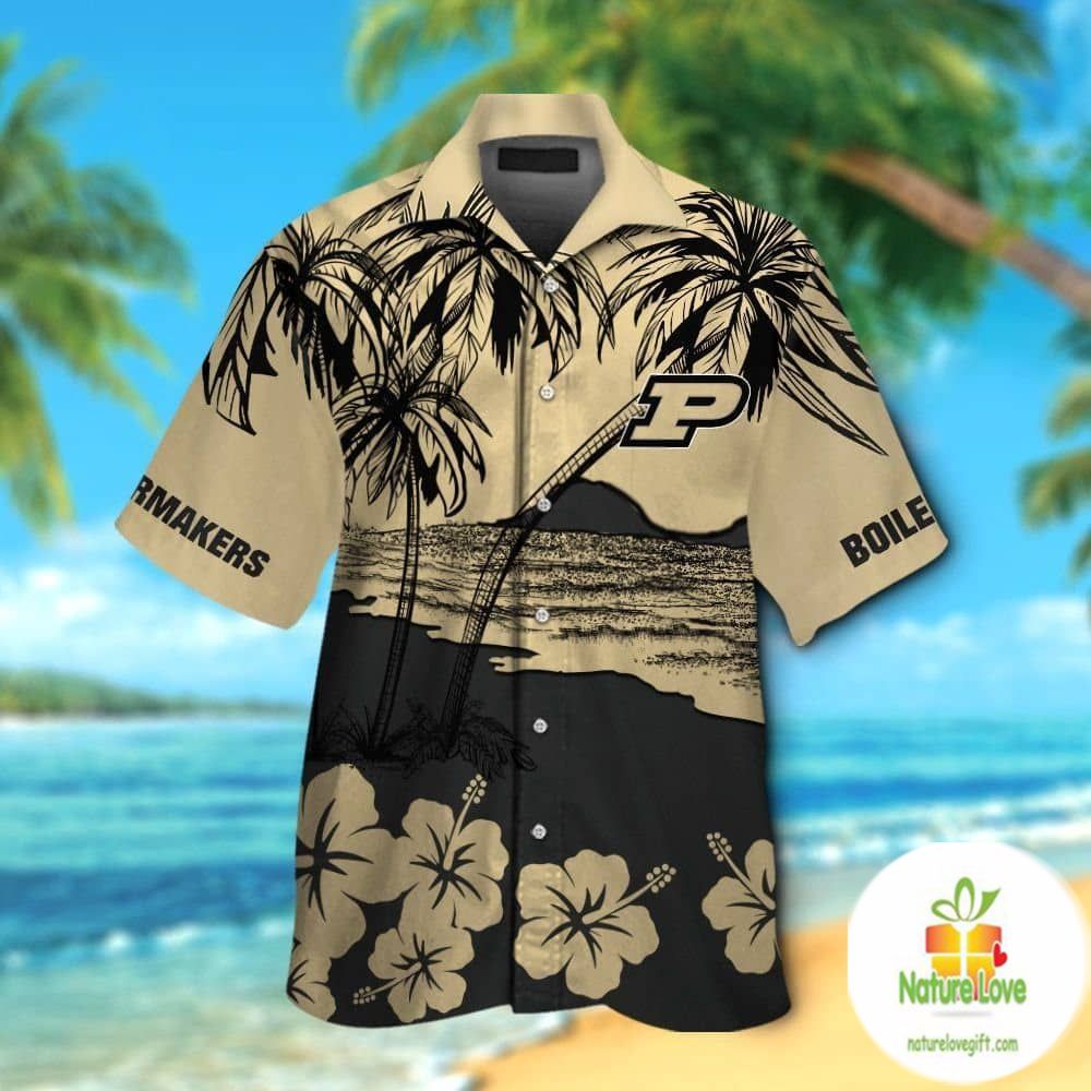 Purdue Boilermakers Hawaiian Short Sleeve Aloha - Adult & Kids T-Shirts, Sweatshirts & Hoodies apparel design preview 1