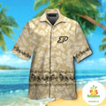 Purdue Boilermakers Short Sleeve Button Up Tropical - Adult & Kids T-Shirts, Sweatshirts & Hoodies apparel design preview 1