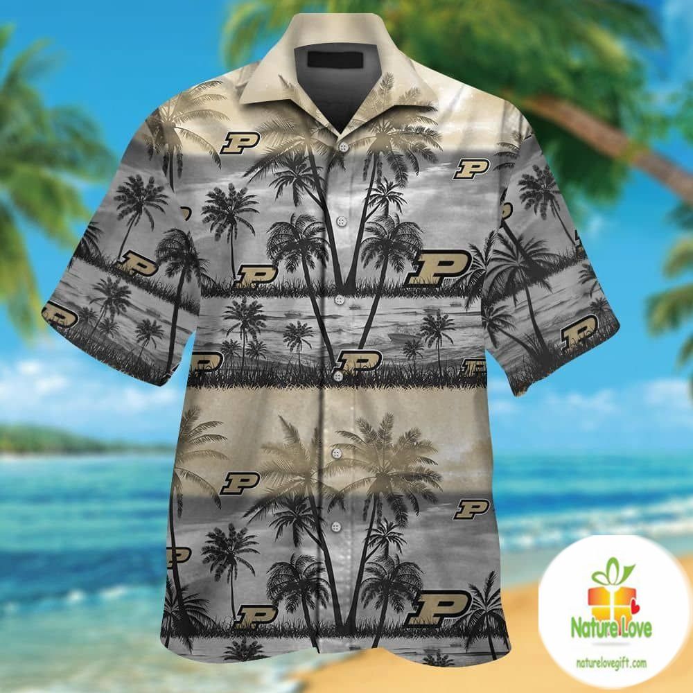 Purdue Boilermakers Hawaiian Tropical Short Sleeve - Adult & Kids T-Shirts, Sweatshirts & Hoodies apparel design preview 1