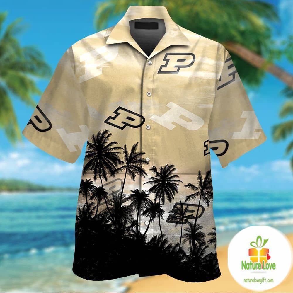 Purdue Boilermakers Hawaiian Short Sleeve Aloha - Adult & Kids T-Shirts, Sweatshirts & Hoodies apparel design preview 1
