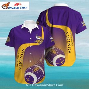 Purple And Gold Football Design Minnesota Vikings - Adult & Kids T-Shirts, Sweatshirts & Hoodies apparel design preview 1