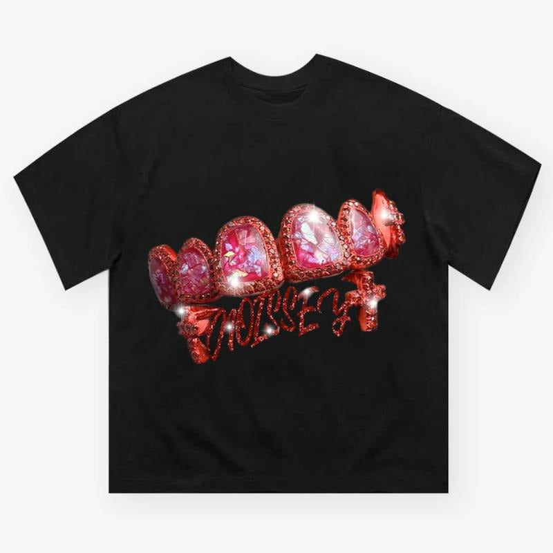 Purple Crystal Cross Grills Print Vintage Y2k Cotton - Adult & Kids T-Shirts, Sweatshirts & Hoodies apparel design preview 1