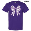 Purple Floral Bow Gildan Short Sleeve 'NLB' - Adult & Kids T-Shirts, Sweatshirts & Hoodies apparel design preview 1