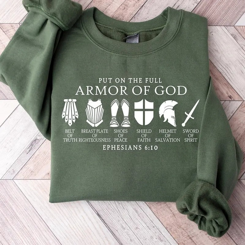 Put Full Armor God Christian Catholic Religious Bible - Adult & Kids T-Shirts, Sweatshirts & Hoodies apparel design preview 1