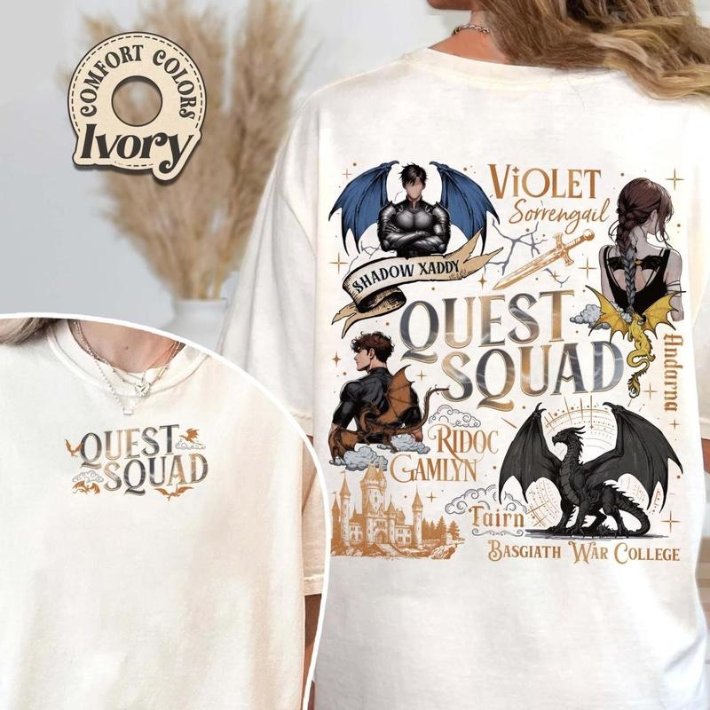 Quest Squad Broccoli Onyx Storm Fan Dragon Rider - Adult & Kids T-Shirts, Sweatshirts & Hoodies apparel design preview 1