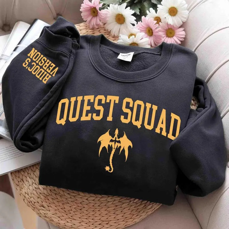 Quest Squad Onyx Storm Fourth Wing Basgiath War - Adult & Kids T-Shirts, Sweatshirts & Hoodies apparel design preview 1