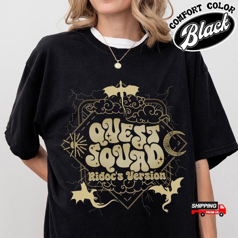 Quest Squad Fourth Wing Onyx Storm Basgiath War - Adult & Kids T-Shirts, Sweatshirts & Hoodies apparel design preview 1