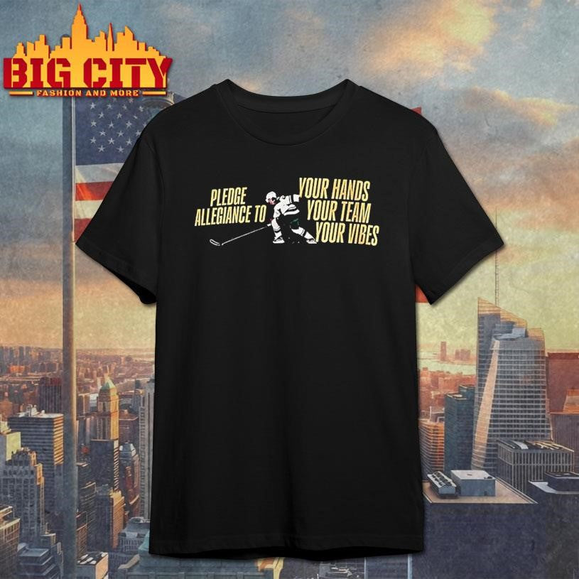Quinn Hughes Minnesota Wild Hockey Pledge Allegiance - Adult & Kids T-Shirts, Sweatshirts & Hoodies apparel design preview 1