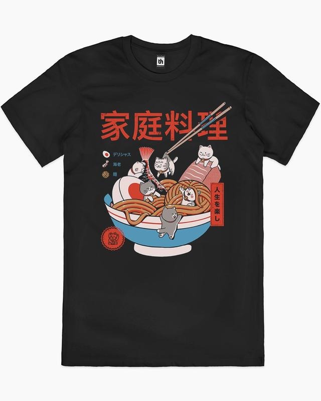 RAMEN MINI CATS Summer Cotton Menswear S 3XL Soft Top - Adult & Kids T-Shirts, Sweatshirts & Hoodies apparel design preview 1