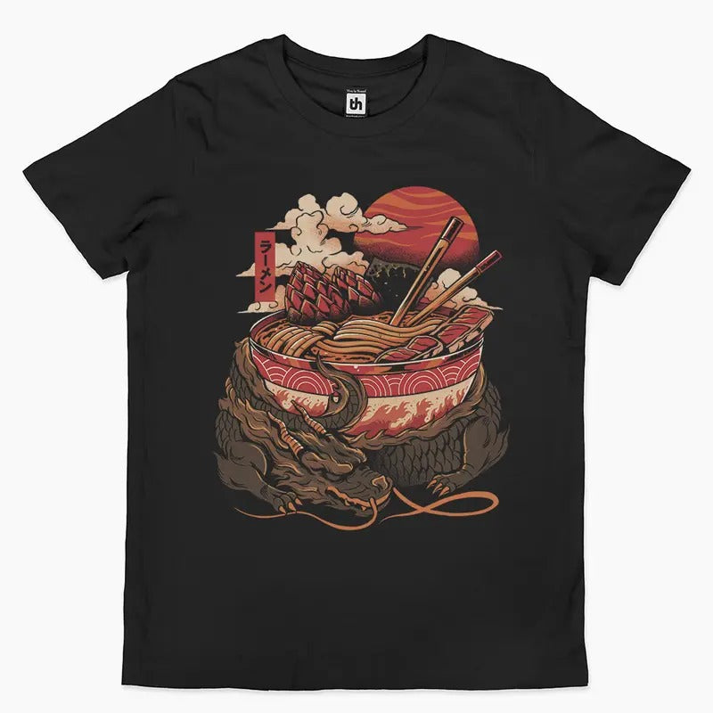 RAMEN DRAGON Summer Cotton Menswear S 3XL Soft Top - Adult & Kids T-Shirts, Sweatshirts & Hoodies apparel design preview 1