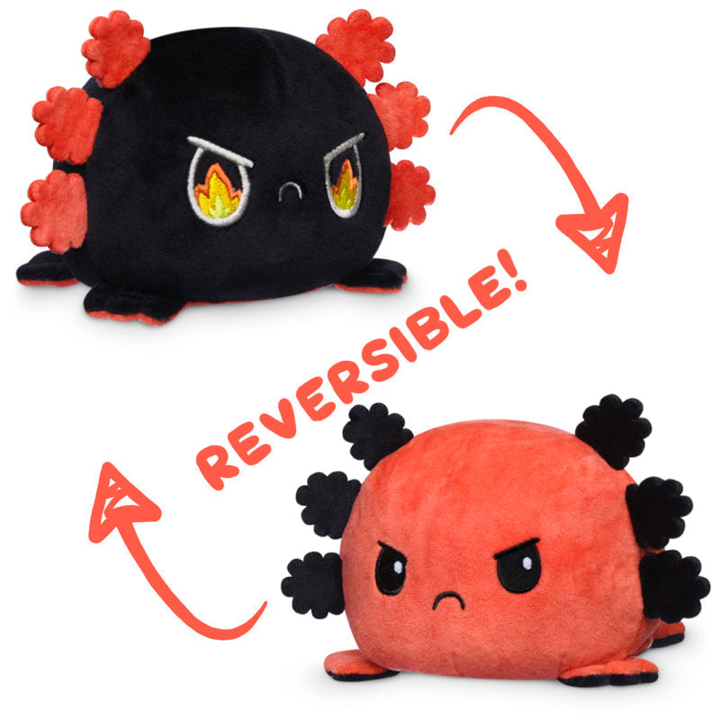 TeeTurtle Reversible Axolotl Plushie (Black Red) - Adult & Kids T-Shirts, Sweatshirts & Hoodies apparel design preview 1
