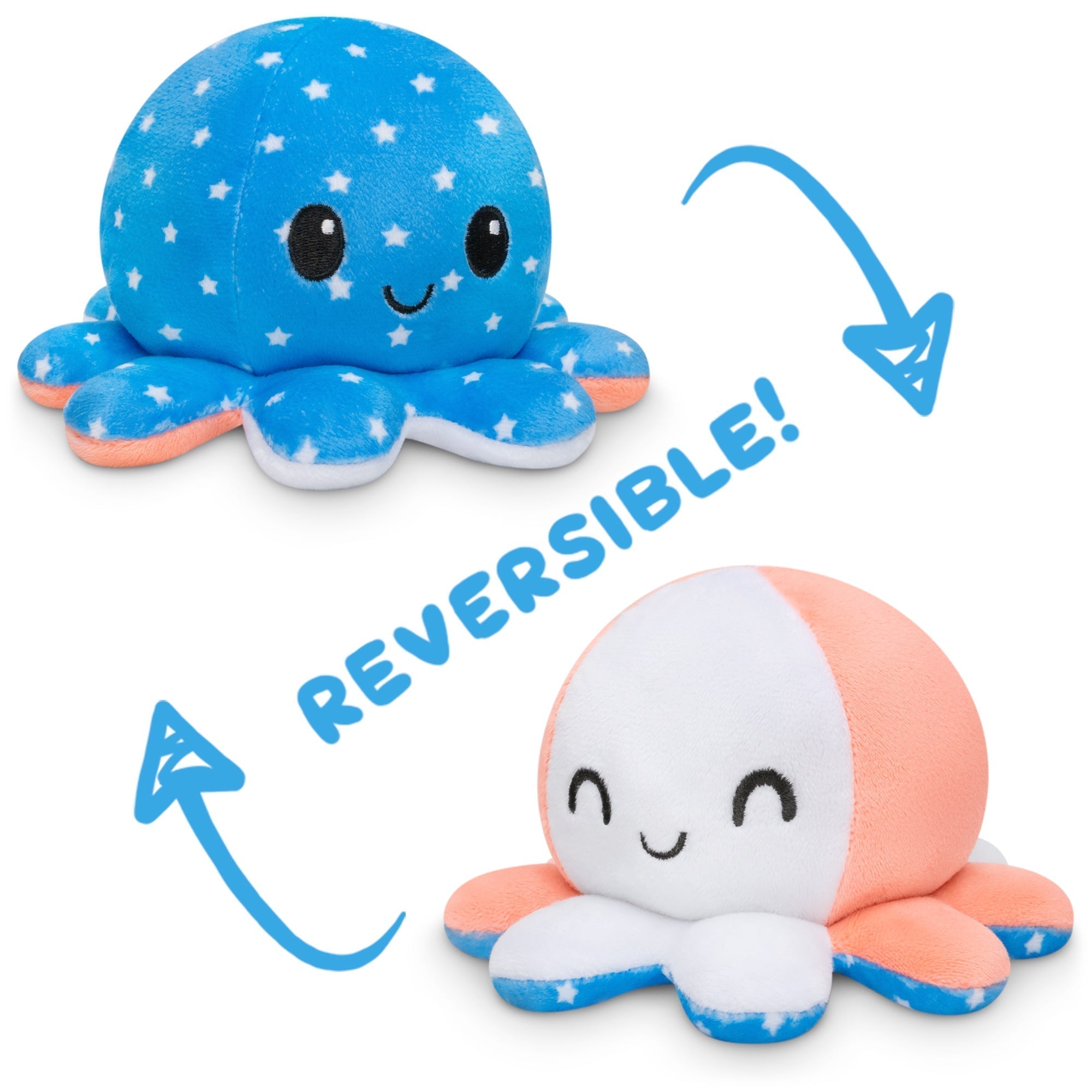 TeeTurtle Reversible Octopus Plushie (Stars Stripes) - Adult & Kids T-Shirts, Sweatshirts & Hoodies apparel design preview 1