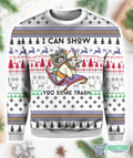 Raccoon I Can Show You Some Trash 3D Ugly Christmas Sweater - Holiday Gift product image