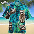 Raccoon Lovers Gift Hawaiian - Adult & Kids T-Shirts, Sweatshirts & Hoodies apparel design preview 1