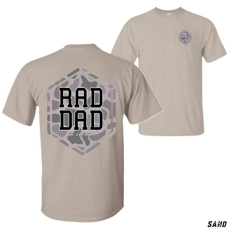 Rad Dad Camo Comfortable Casual 100% Cotton Dark - Adult & Kids T-Shirts, Sweatshirts & Hoodies apparel design preview 1