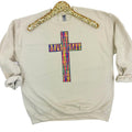 Rainbow Chenille Cross Patch SAND - Adult & Kids T-Shirts, Sweatshirts & Hoodies apparel design preview 1