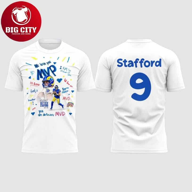 Rams Matthew Stafford MVP Two Sided - Adult & Kids T-Shirts, Sweatshirts & Hoodies apparel design preview 1