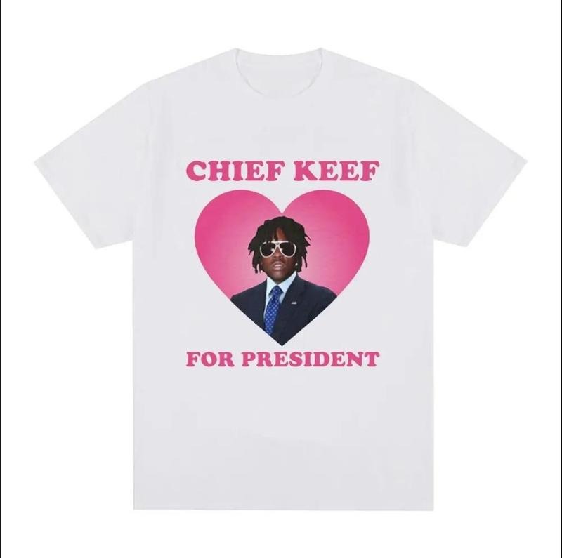 Rapper Chief Keef President White - Adult & Kids T-Shirts, Sweatshirts & Hoodies apparel design preview 1