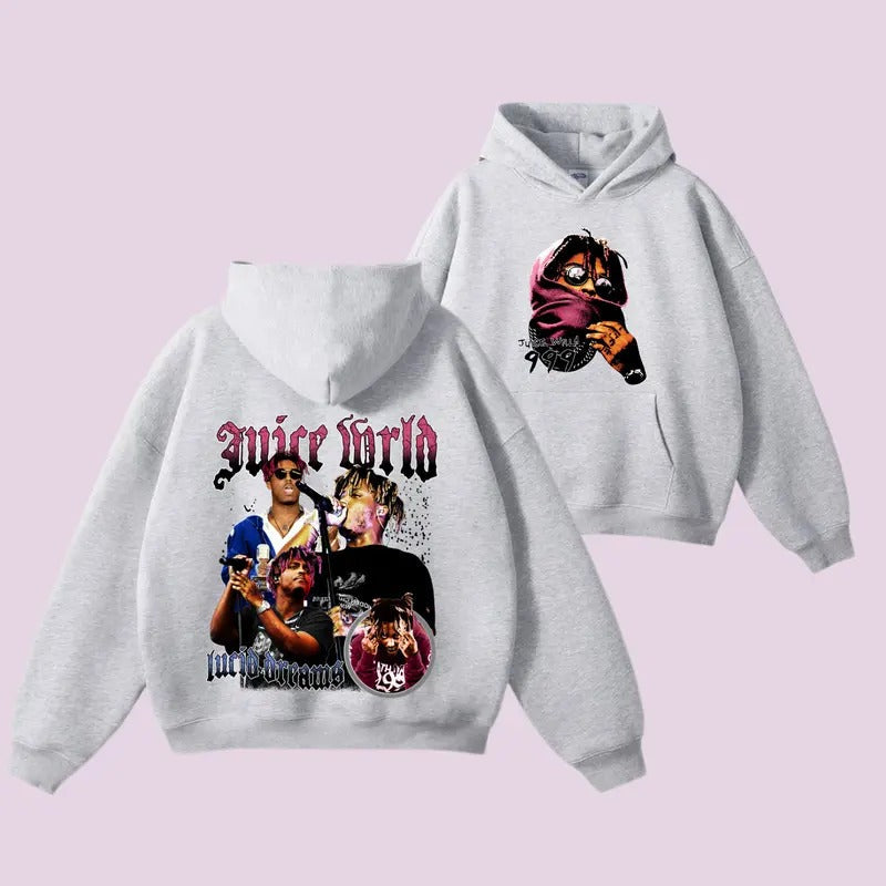 Rapper Juices S Wrld 999 2 Sides Hip Hop Hooded - Adult & Kids T-Shirts, Sweatshirts & Hoodies apparel design preview 1